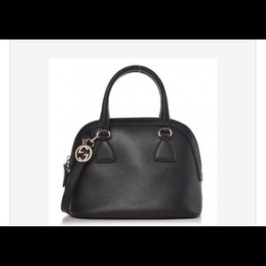GUCCI Dollar Calfskin Small GG Charm Dome Satchel